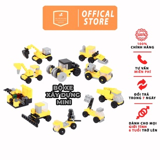 Lego máy xây dựng mini 2 in 1, lắp ráp xếp hình cho trẻ, đồ chơi cắm chốt, quà tặng cho bé, đồ chơi giáo dục