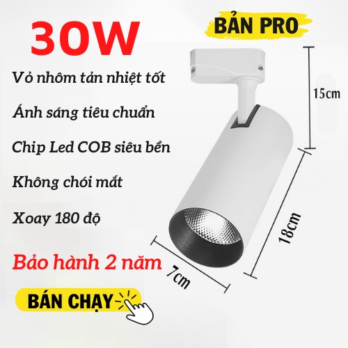 COMBO 3 Đèn 1 Thanh Ray Trang Trí Shop Siêu Bền Đèn Rọi Ray Asaki
