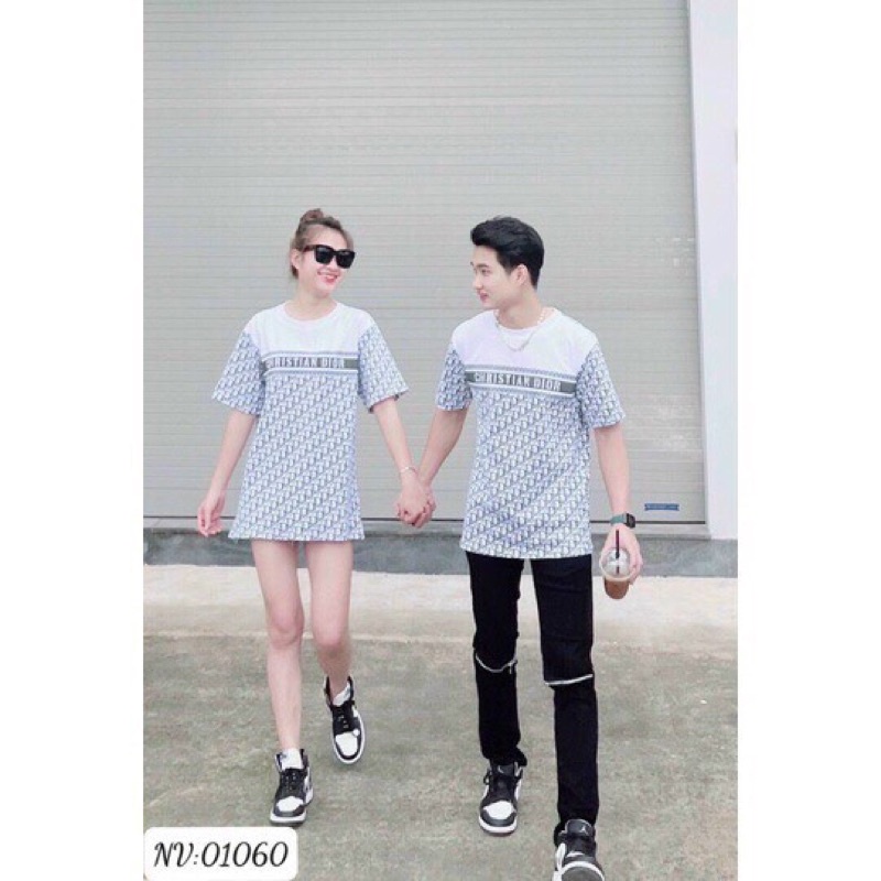 HOT Áo Phông Tay Lỡ D.I.O Cổ Tròn Kiểu Dáng Hàn Quốc Unisex Nam Nữ Mặc Áo Đôi Áo Nhóm Freesize
