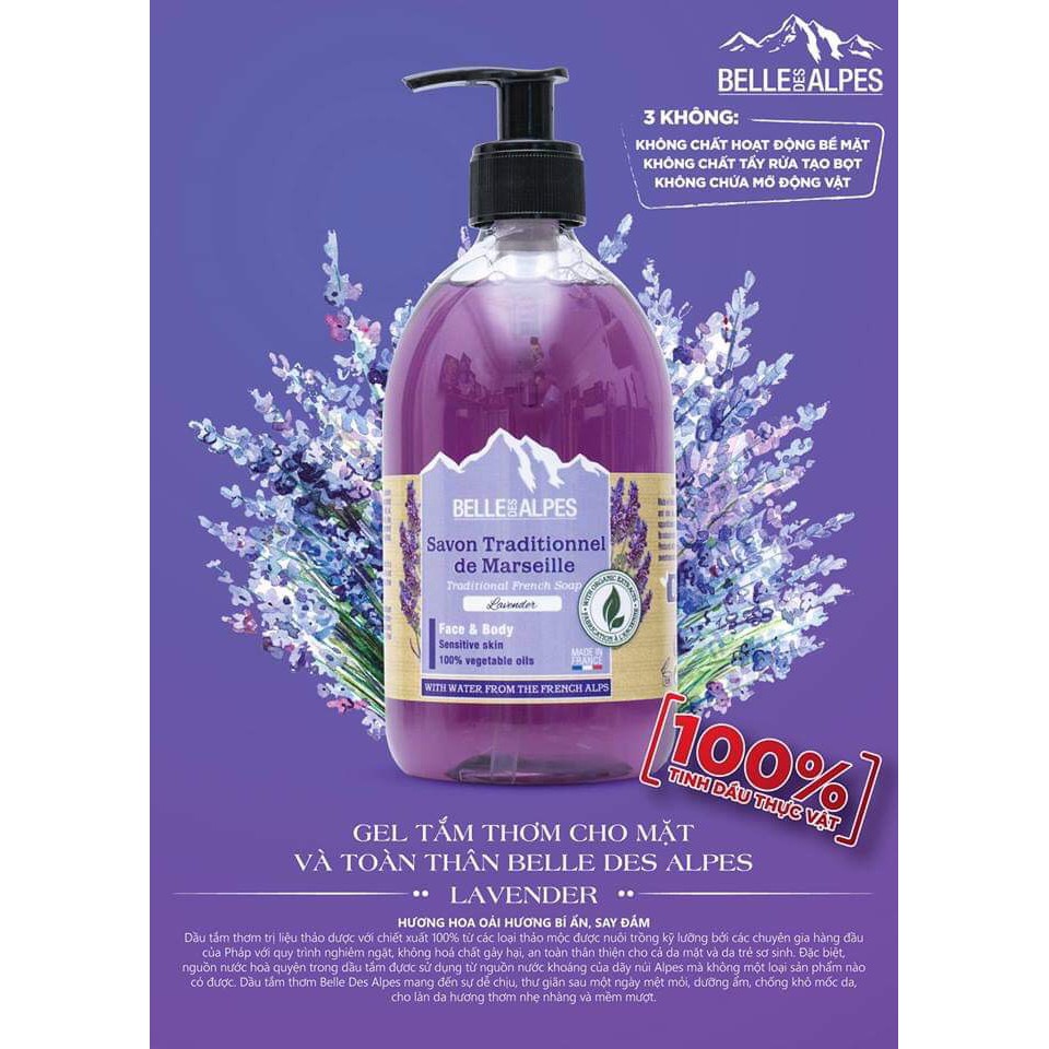 SỬA RỬA MẶT &  SỬA TẮM THƠM DƯỠNG DA - HƯƠNG HOA OẢI HƯƠNG (LAVENDER)