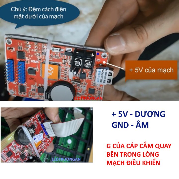 Card led ma trận HD WF4,  w60 - 75, WF2, mạch điều khiển led ma trận Full màu