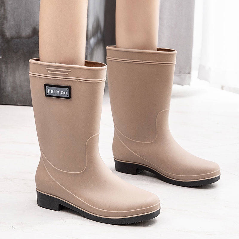 Giày Bốt Đi Mưa Lót Lông Cừu Dày Dặn Chống Mòn / Chống Mài Mòn Thời Trang