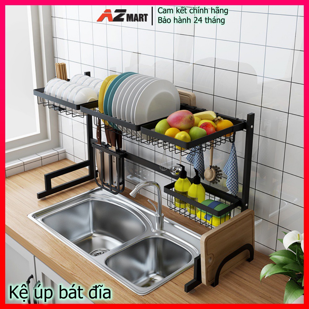 Kệ Úp Bát Đĩa, Giá Úp Bát Trên Bồn Rửa Cao Cấp Rộng 85cm