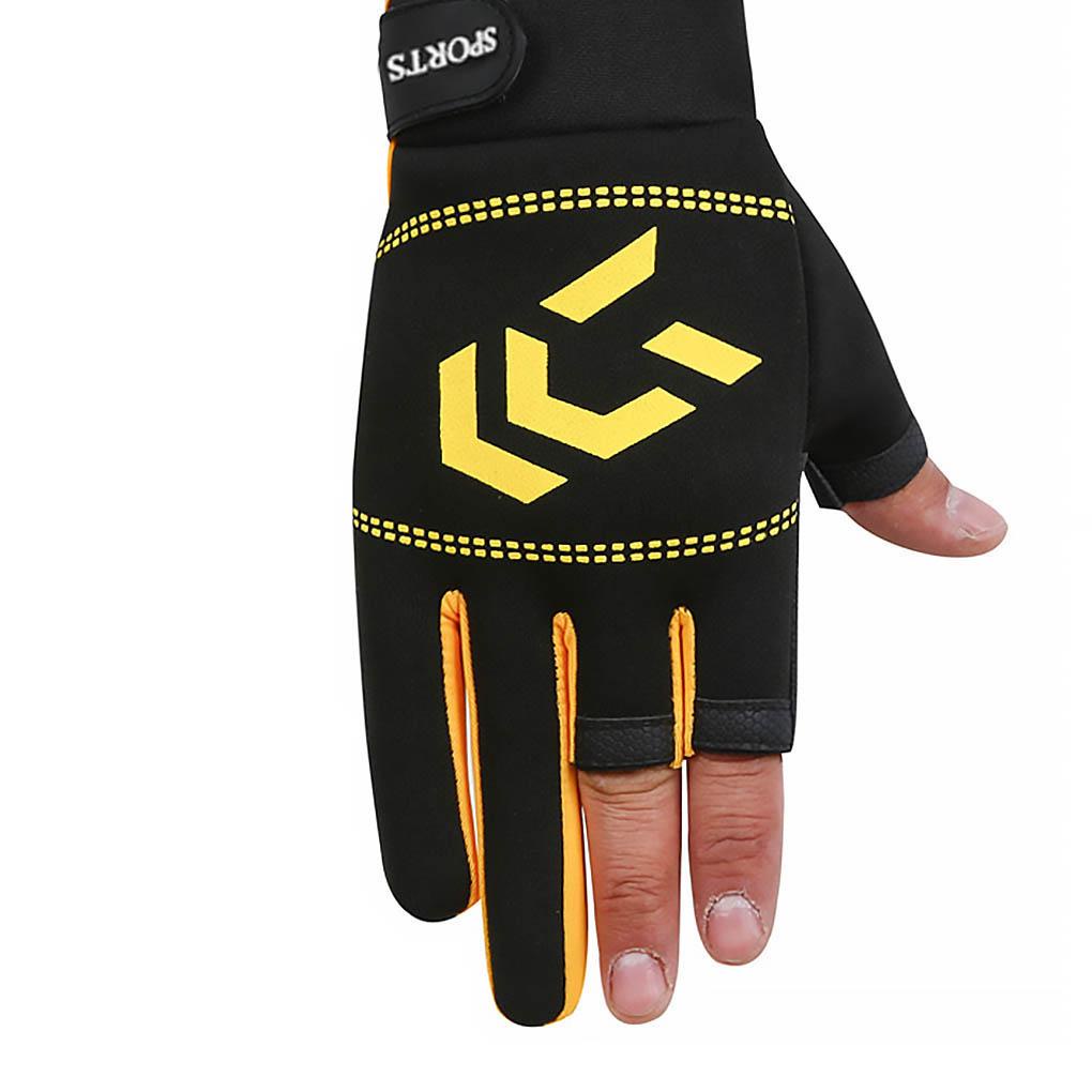 Găng Tay Lái Xe Hở Ngón 3 Ngón Chống Trượt Thoáng Khí