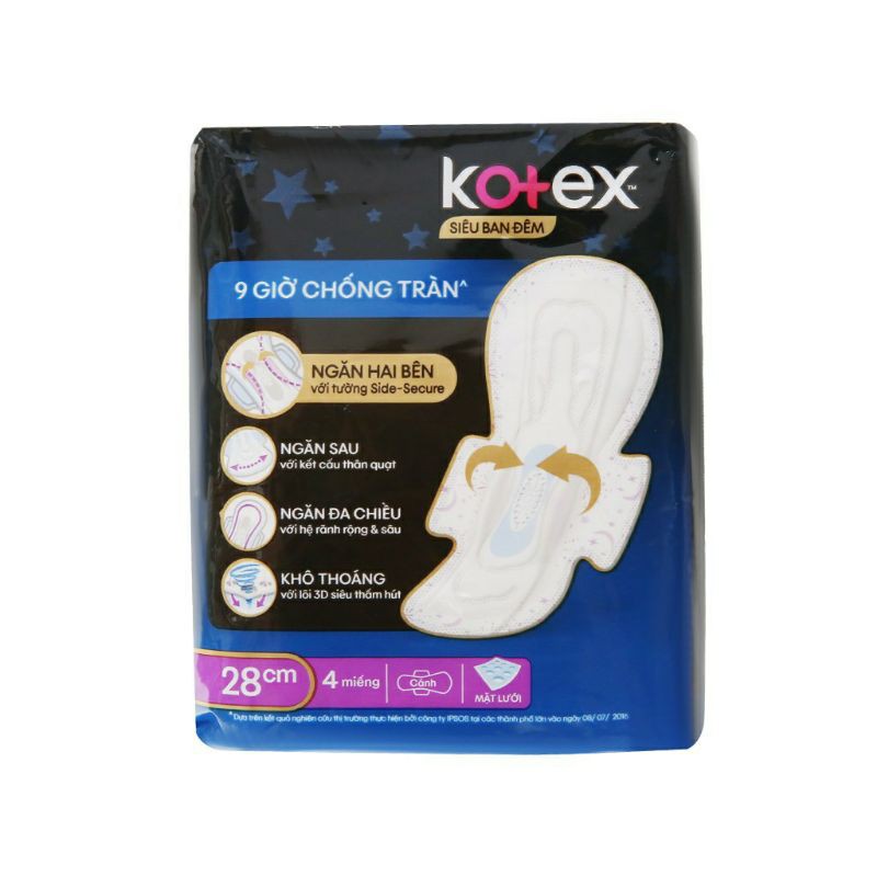 BĂNG VỆ SINH KOTEX BAN ĐÊM 28CM