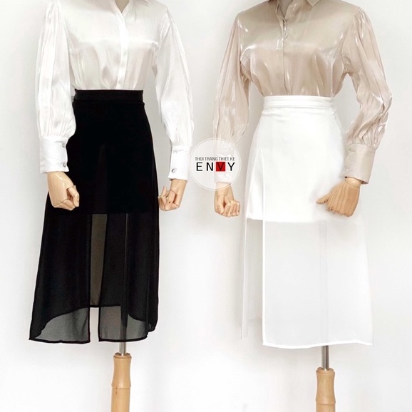 Chân váy midi xẻ tà ENVY V72