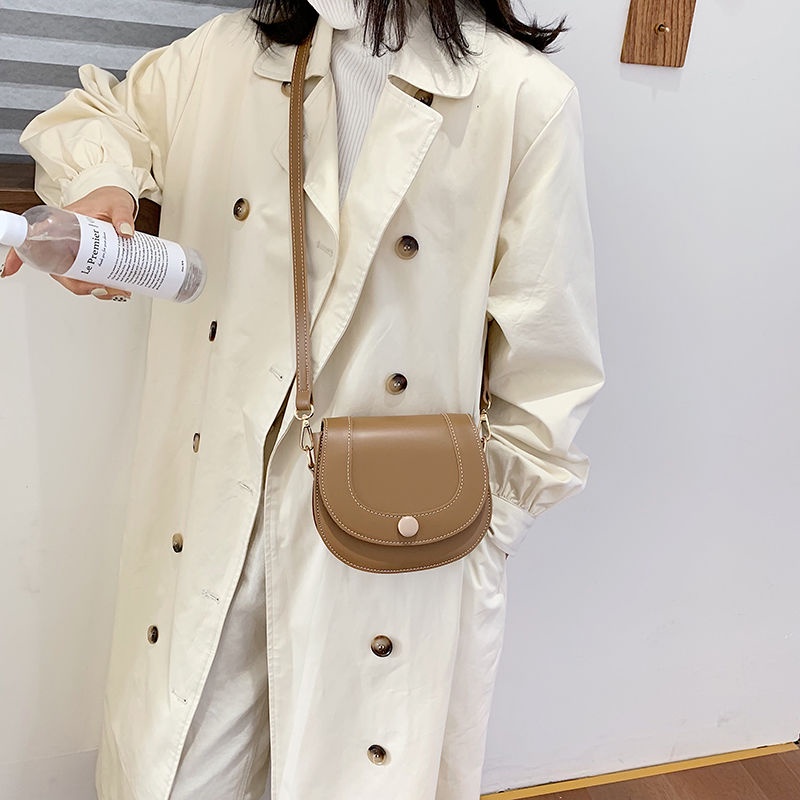 Túi Xách Đeo Chéo Một Bên Vai Tròn Nhỏ Kết Cấu Tuyệt Vời Hợp Thời Trang Cho Nữ