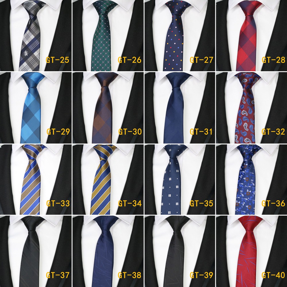 Cà Vạt Lụa Kẻ Sọc 6CM Thời Trang Lịch Lãm Cho Nam