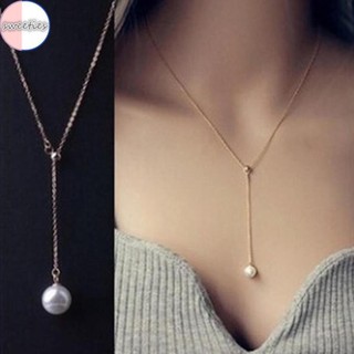 Dây chuyền hợp kim chuỗi dài đính ngọc xinh xắn C007