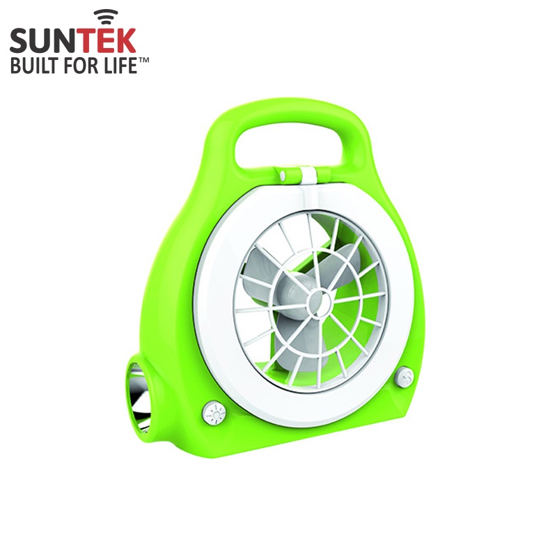 Quạt Sạc Tích Điện Mini kiêm Đèn LED SUNTEK KM-686 - Bảo hành Chính hãng 12 tháng