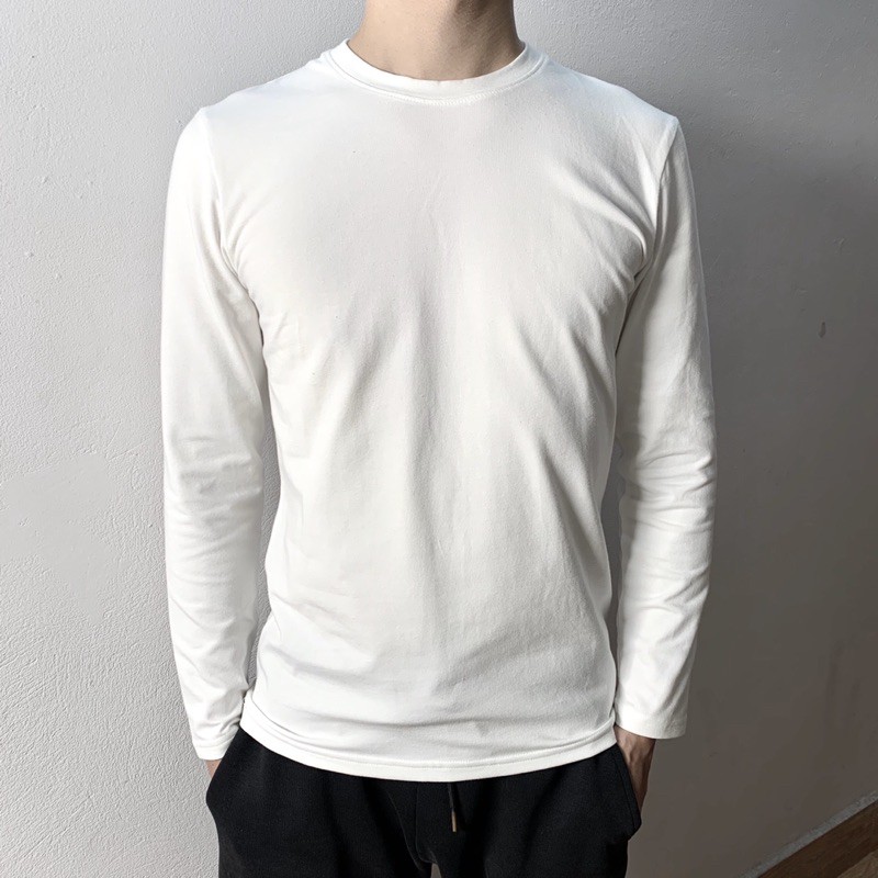 [video + Ảnh thật]  Áo thun dài tay cổ tròn thu đông nam - chất liệu cotton co giãn 4 chiều - thương hiệu Giisel | BigBuy360 - bigbuy360.vn