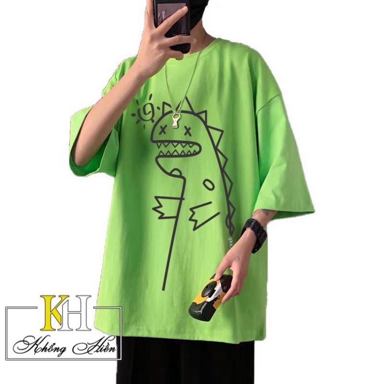 Áo thun unisex from rộng cổ tròn tay lỡ freesize 38-70kg - KLong XX