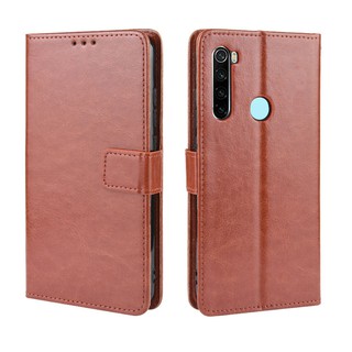 Bao da điện thoại màu trơn thanh lịch cho Xiaomi Redmi Note 8 Pro Note8 8Pro