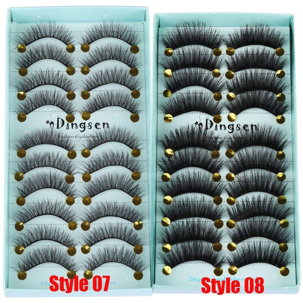 Set 10 Cặp Lông Mi Giả SKONHED 1 SKONHED 3D Handmade Thời Trang Dành Cho Nữ