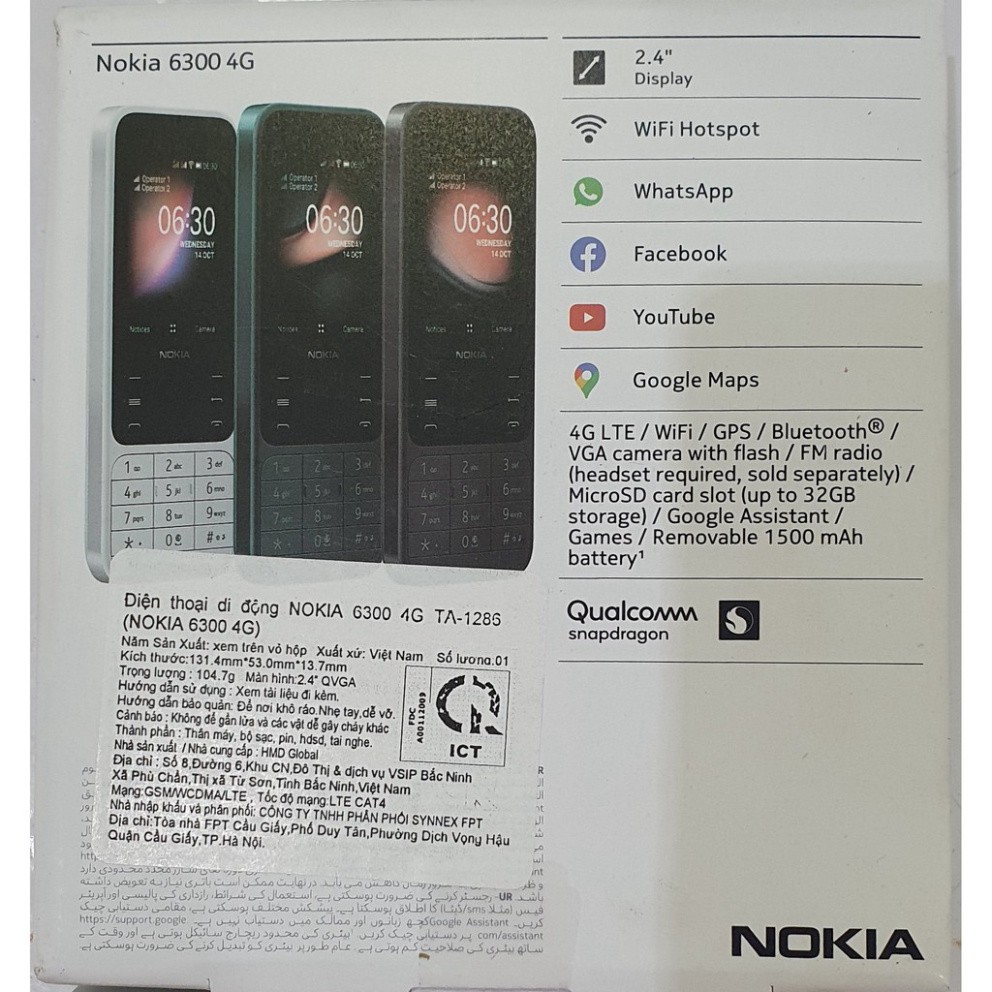 [ DEAL SỐC ] Điện Thoại Nokia 6300 4G - Hàng Chính Hãng Giao Hàng Toàn Quốc | WebRaoVat - webraovat.net.vn