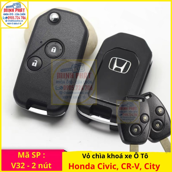 Vỏ chìa khóa xe Honda Civic, Honda CRV độ gập