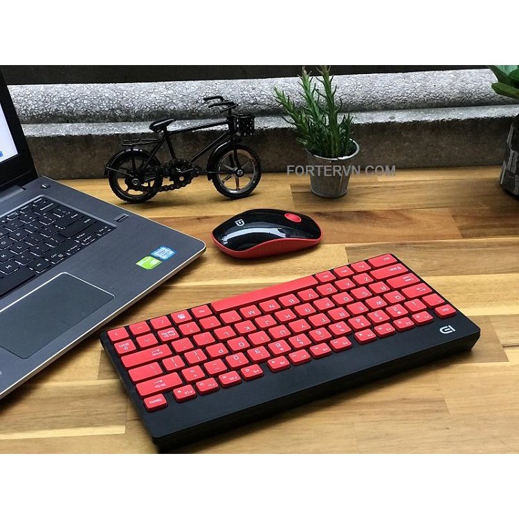 Bộ bàn phím Chuột Không dây Chính hãng Forter 1500, Đen - Đỏ | BigBuy360 - bigbuy360.vn