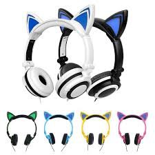Tai nghe Headphone Tai Mèo Có Đèn Led Siêu cute ✓ Hàng chính hãng ✓ Bảo hành Toàn quốc