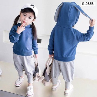Đồ bộ nỉ tay thỏ bé gái bé trai