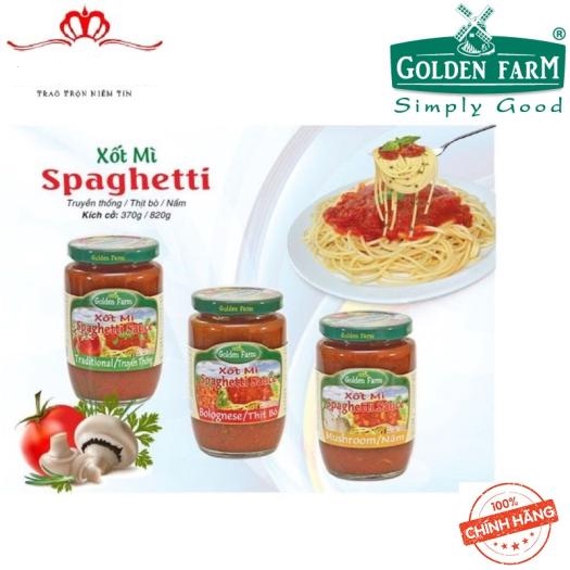 Xốt mì Ý spaghetty Golden Farm đủ vị hộp 820g