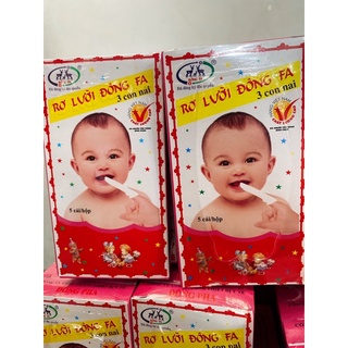 Gạc rơ lưỡi Đông Fa 3 con nai (1hộp 5 cái gạc)
