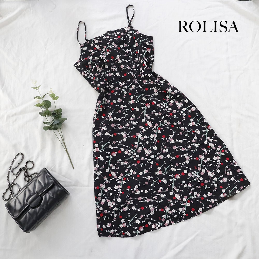 Đầm váy hai dây hoa nhí dễ thương xinh xắn Rolisa RD003
