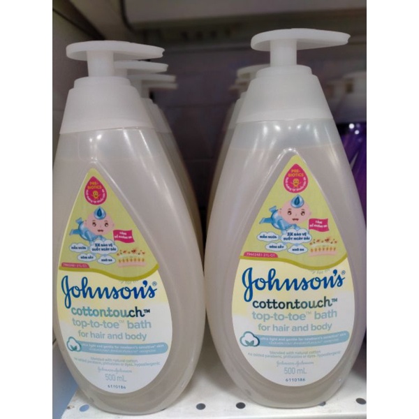 Sữa tắm gội toàn thân Johnson’s  Cotton Touch cho bé 500ml