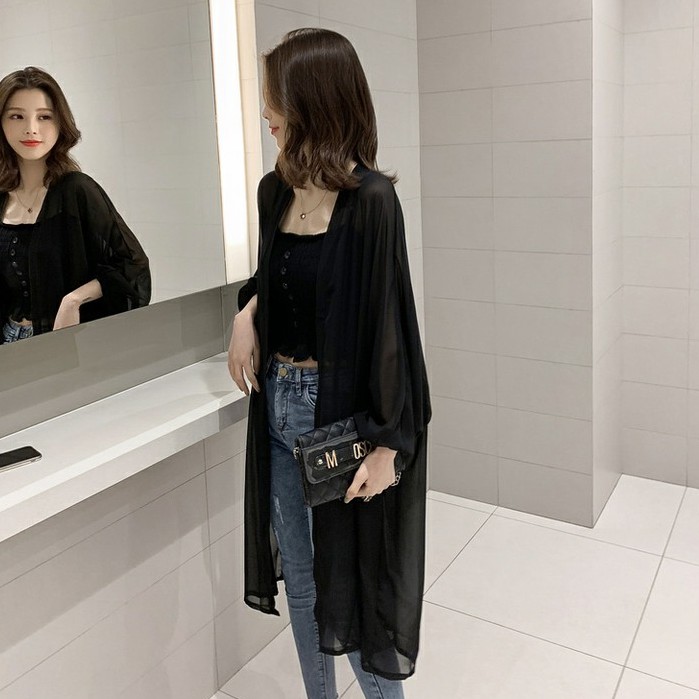 FREESHIP ĐƠN 99K_ Áo khoác voan dáng dài phong cách trẻ trung thanh lịch dành cho nữ | BigBuy360 - bigbuy360.vn