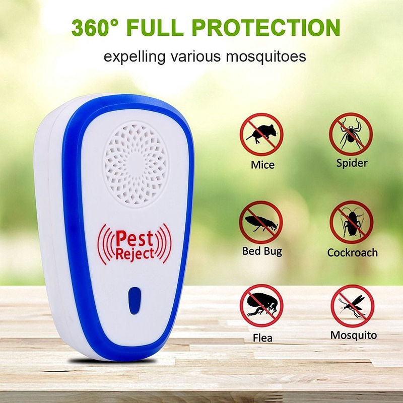 Thiết Bị Đuổi Côn Trùng Pest Reject - Máy Đuổi Chuột Gián Muỗi Ruồi Kiến Mối Bằng Sóng Siêu Âm An Toàn
