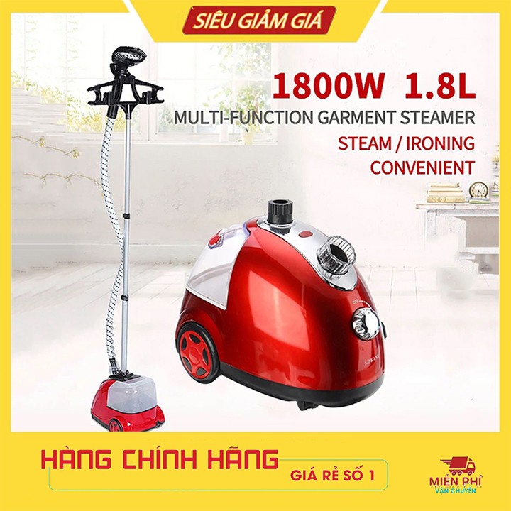 Bàn ủi hơi nước cây đứng Sokany 1700W là thẳng mọi loại vải, chế độ an toàn chống quá nhiệt