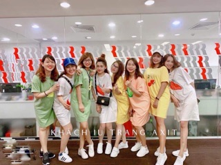 Đầm thun in hình trái cây( hình thật ở cuối)