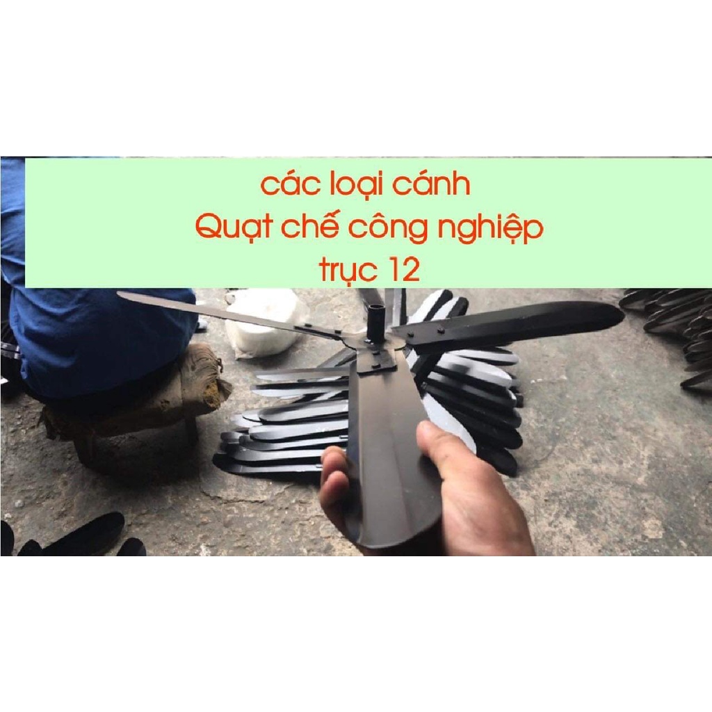 Cánh quạt công nghiệp 650 (cánh 65cm cho lồng 70cm) . Đường Kính Trục 12mm lắp cho động cơ máy giặt