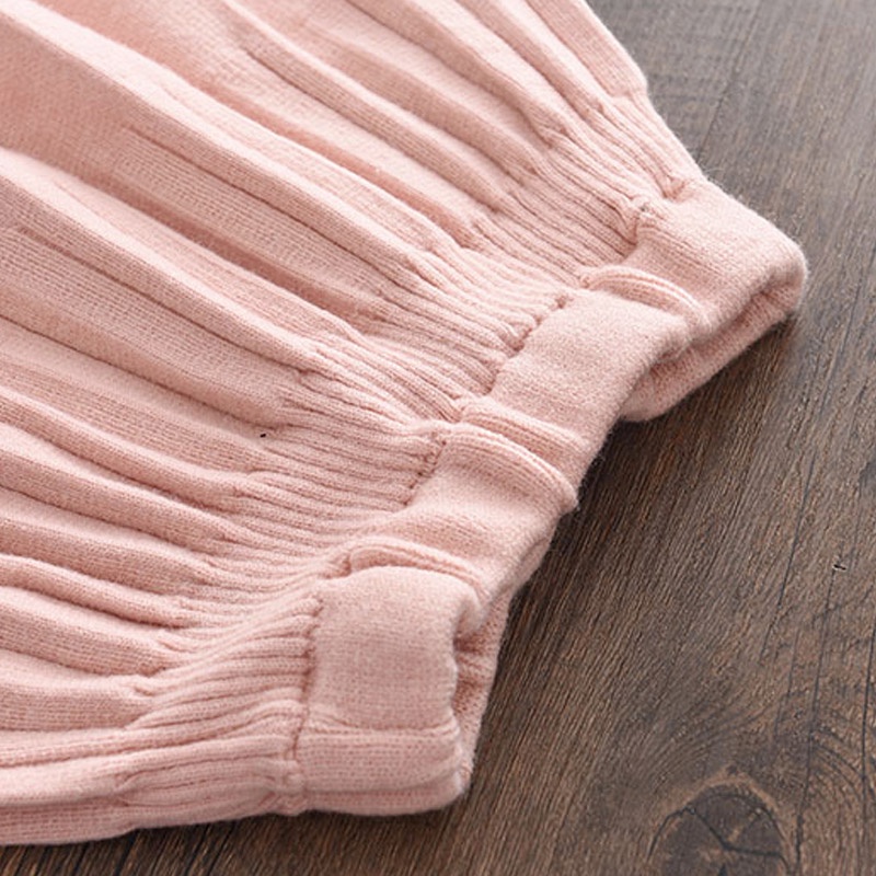 Set đồ giáng sinh BEAR LEADER 2 món gồm áo sweater tay dài in chấm bi và váy xếp ly cho bé gái