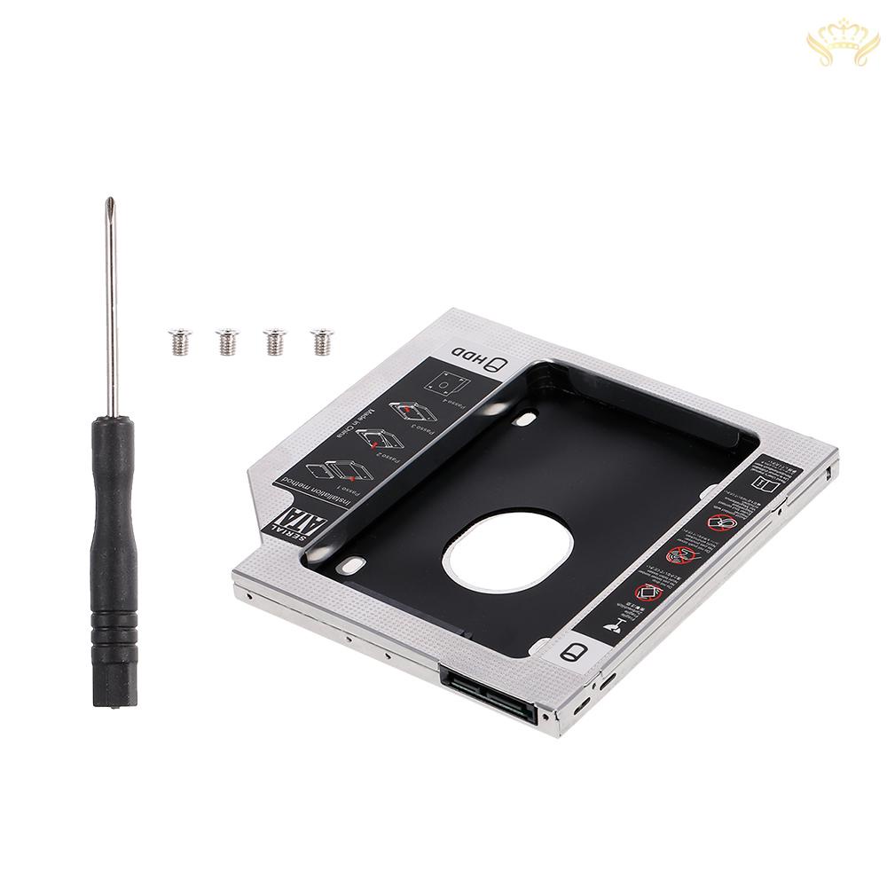 New  Aluminum Alloy SATA3.0 2nd HDD Caddy 9.5mm 2.5 Inch SSD HDD Enclosure for Desktop PC Laptops