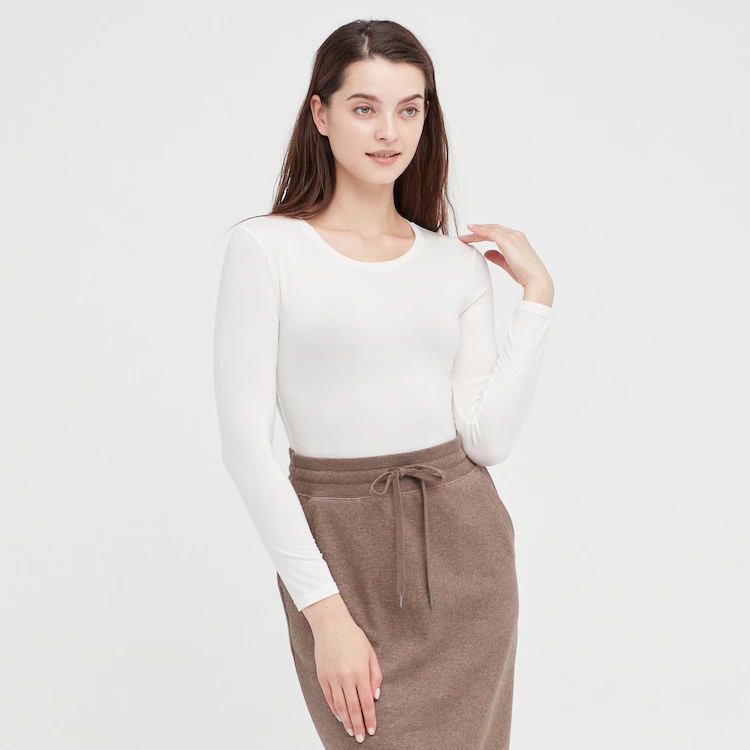 Áo giữ nhiệt cổ tròn nữ Uniqlo  hàng thu đông 2020-2021