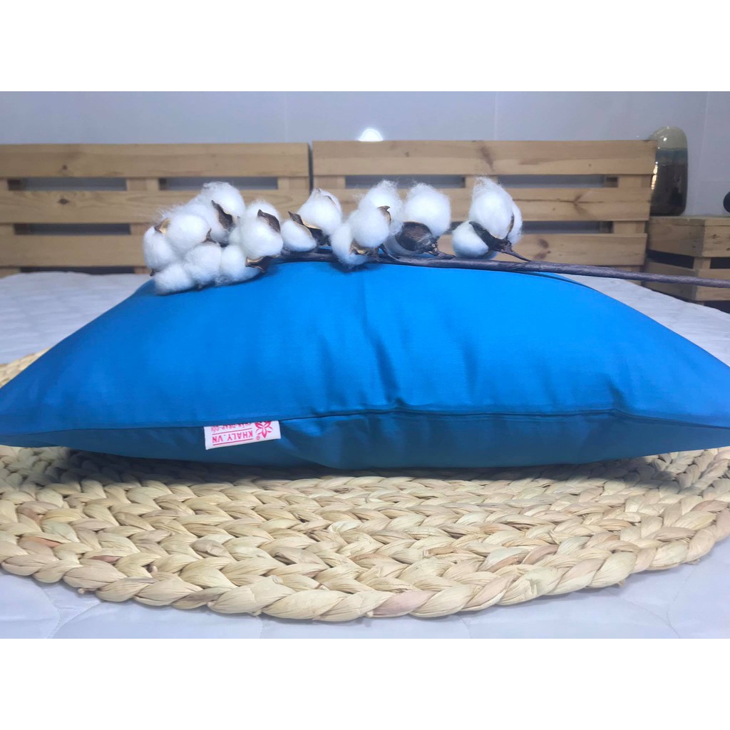 [Ruột + Vỏ] Gối Ngủ Văn Phòng - vải cotton KHA LY Satin Hàn Quốc cao cấp mềm mại, bóng nhẹ - size 35x50