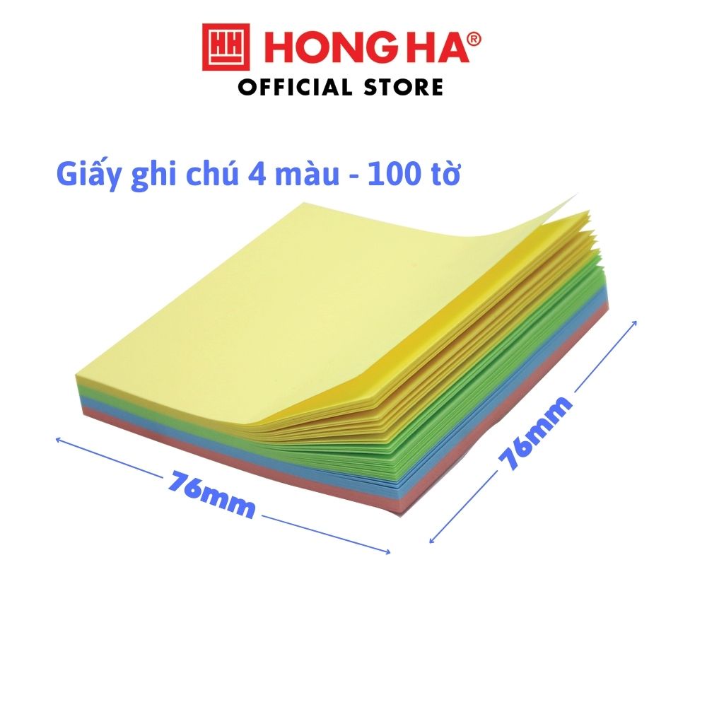 Giấy ghi chú note 4 màu Hồng Hà - 6682