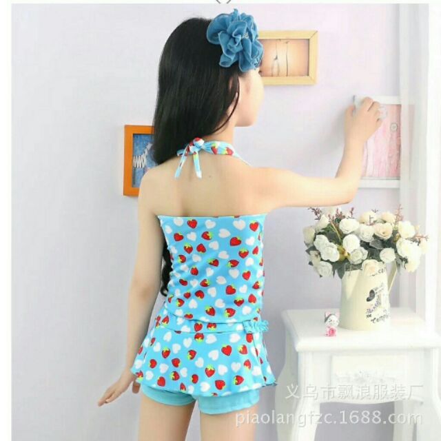 Bikini đồ bơi đi biển Áo tắm trẻ em hai mảnh kiểu đầm | BigBuy360 - bigbuy360.vn