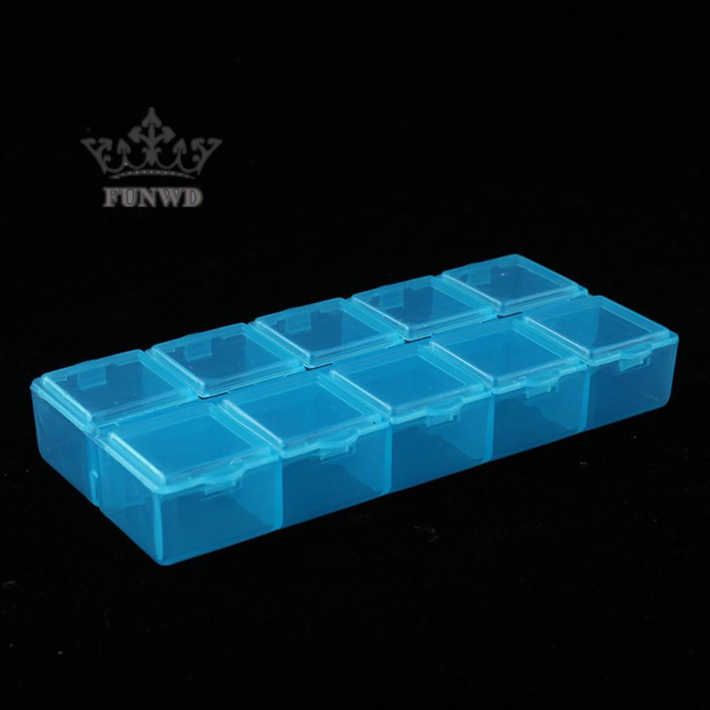 Hộp Nhựa 10 Ngăn Đựng Ốc Vít Giá Đỡ