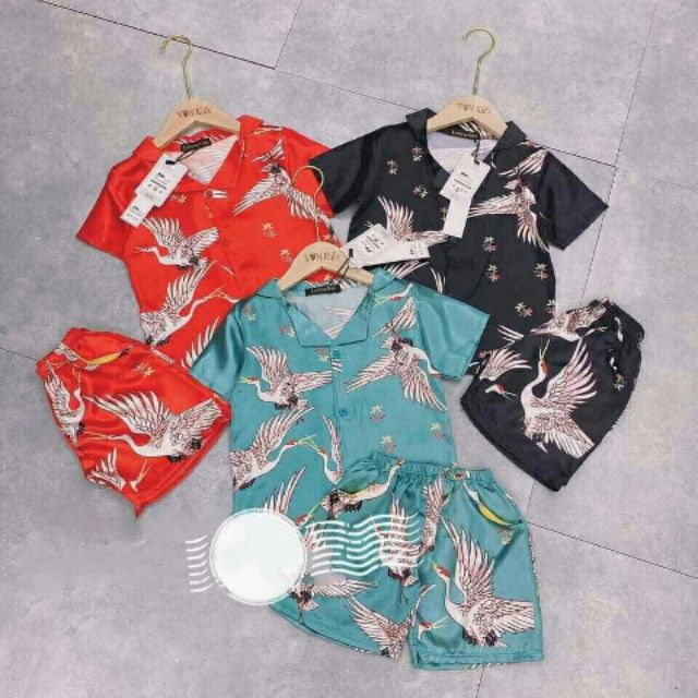 Bộ Pijama lụa cho bé (15-35kg)