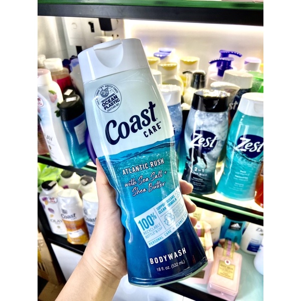 SỮA TẮM COAST NỮ USA MỸ 532ml - Sữa Tắm Coast Care Body Wash Atlantic Rush 532ml