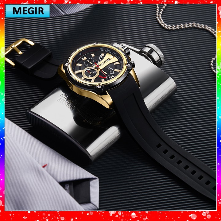 Đồng hồ nam MEGIR Z-2086V Chính hãng cao cấp Kiểu máy Chronograph