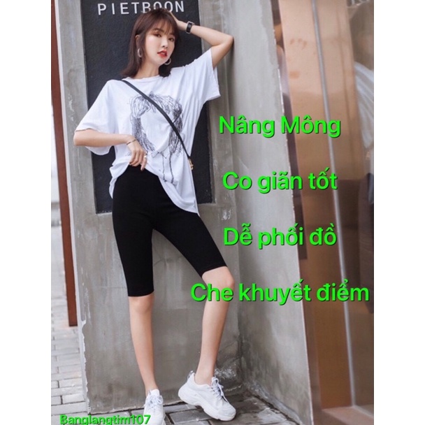 [Hàng Loại 1] Quần Legging Lửng , Quần Ngố Cotton Thái Cực Mát Co Giãn Tốt 40-70kg
