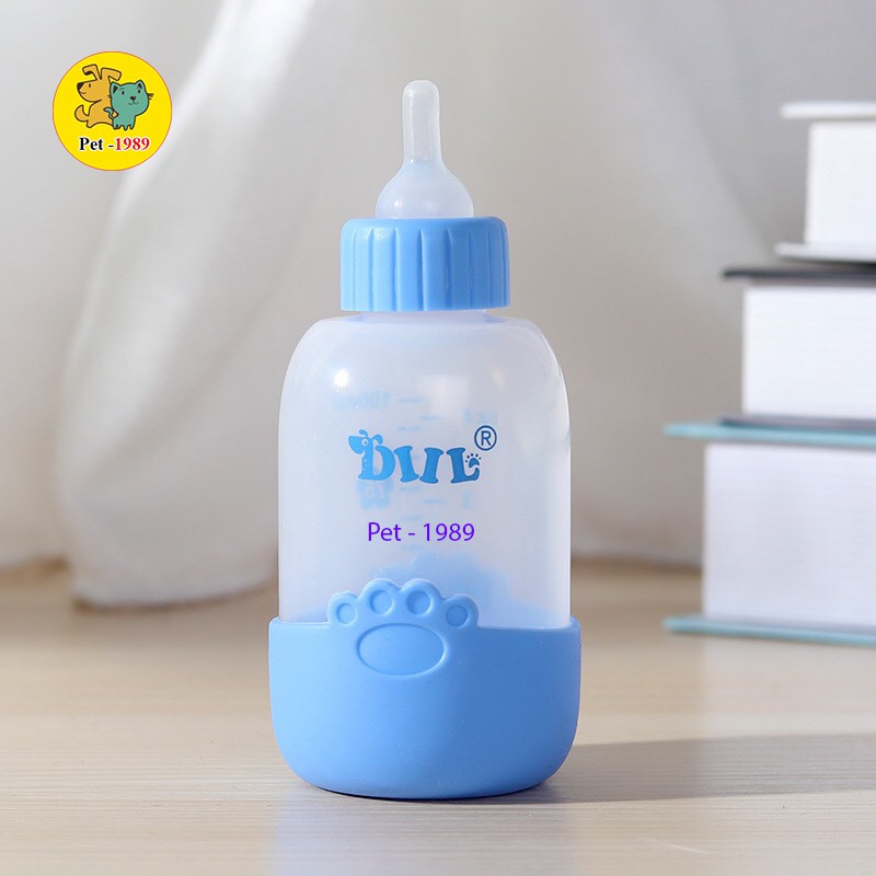 Bình Ti Bình Sữa Chó Mèo Sơ Sinh Dấu Chân silicon 100ml Pet-1989