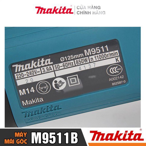 [Chính Hãng] Máy Mài Góc Makita M9511B (850W-125MM) - Công Tắc Trượt