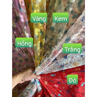 Vải lưới ren 3d siêu xinh
