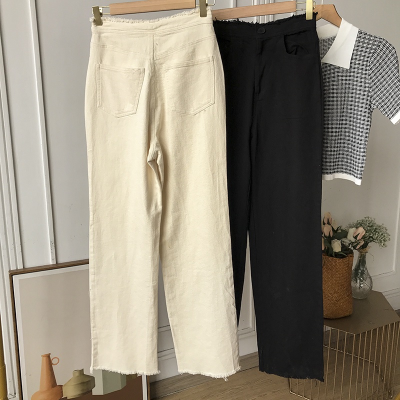Straight Leg Jeans - Quần jean ống suông tua rua cho nữ Purpleheart