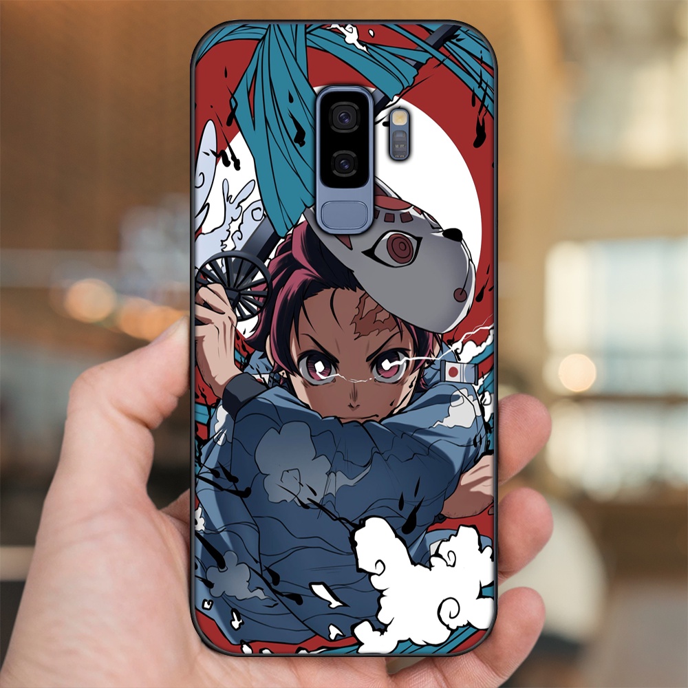 Ốp lưng Samsung S9 Plus viền đen in hình Tanjiro Kimetsu No Yaiba
