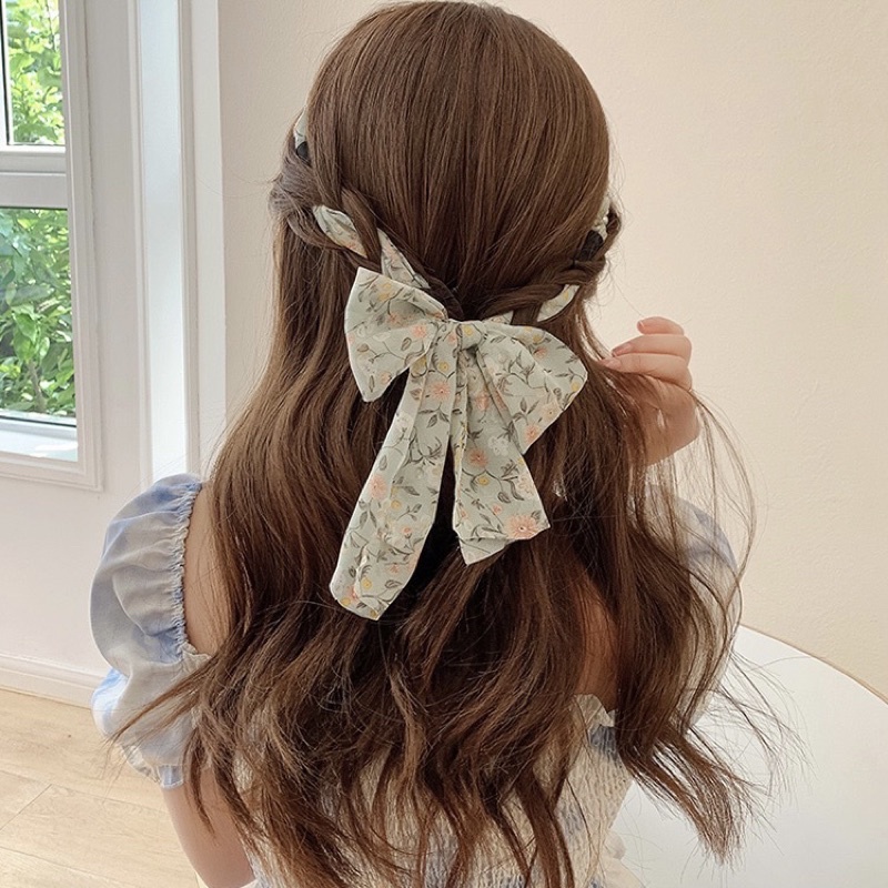 Bờm Cài Tóc Lalila Nữ Tết Dây Hoạ Tiết Hoa Nhí Dễ Thương Năng Động BT11