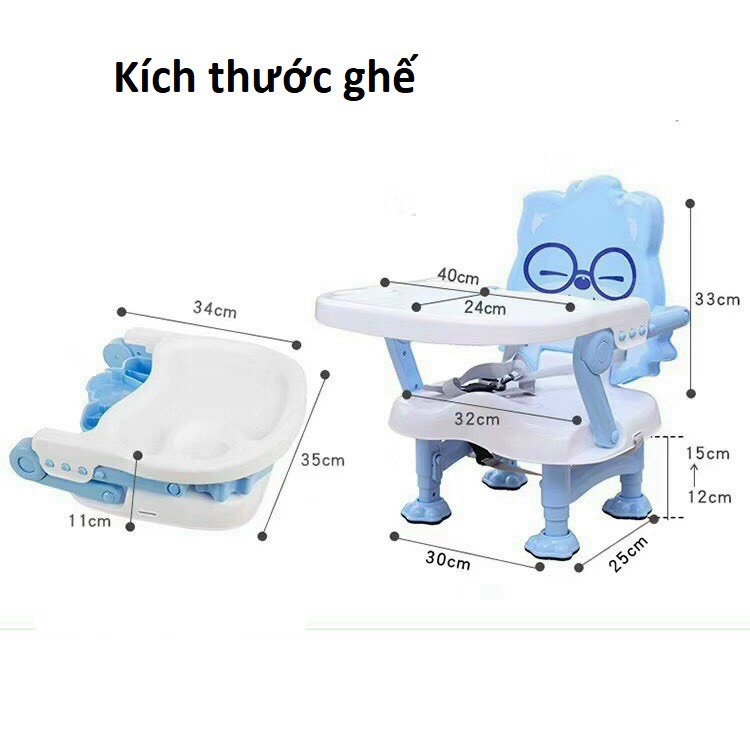 Ghế Ăn Dặm Cho Bé Đa Năng Có Thể Gấp Gọn, Điều Chỉnh Chiều Cao Và Độ Rộng Bàn Ăn, Bàn Ăn Dặm Cho Bé Hình Thú T918